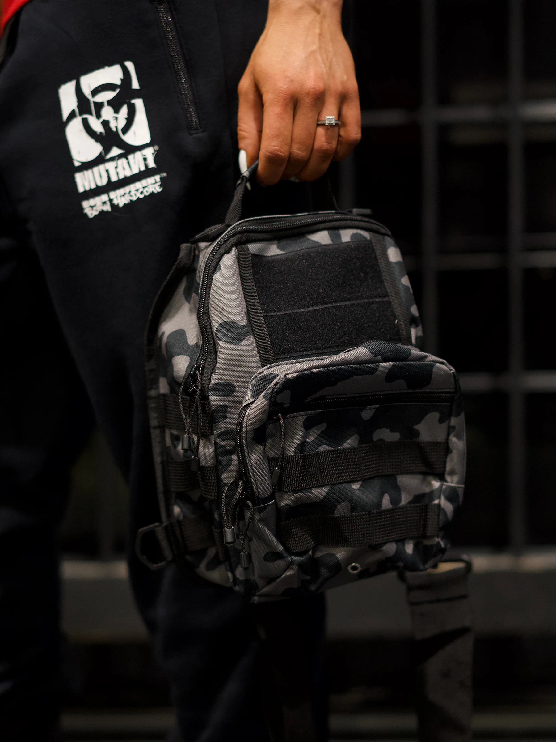 MUTANT® ALPHA GYM CROSS-BODY BAG (BLACK CAMO) - Image 8