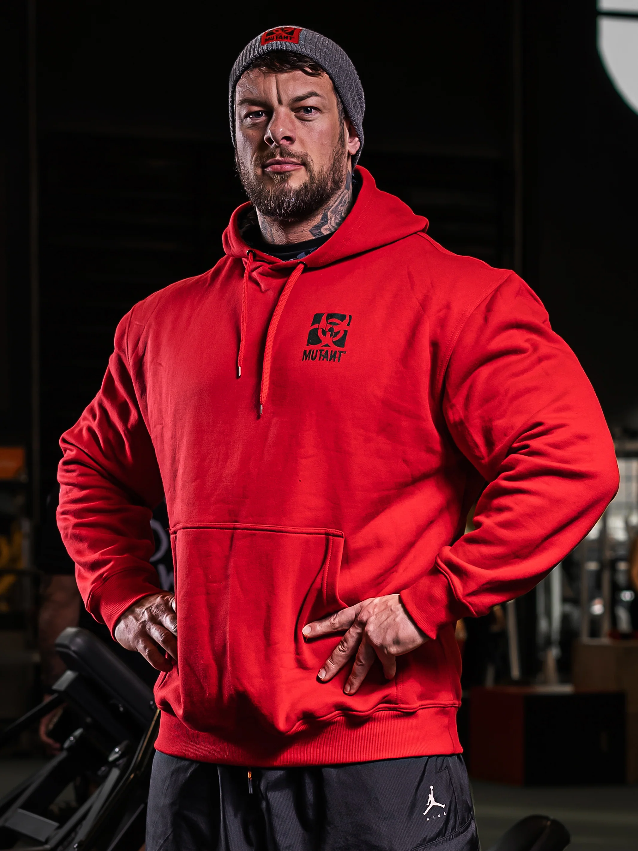 BODYBUILDING 2005 Gym Hoodie (Red)  5XL - Image 5
