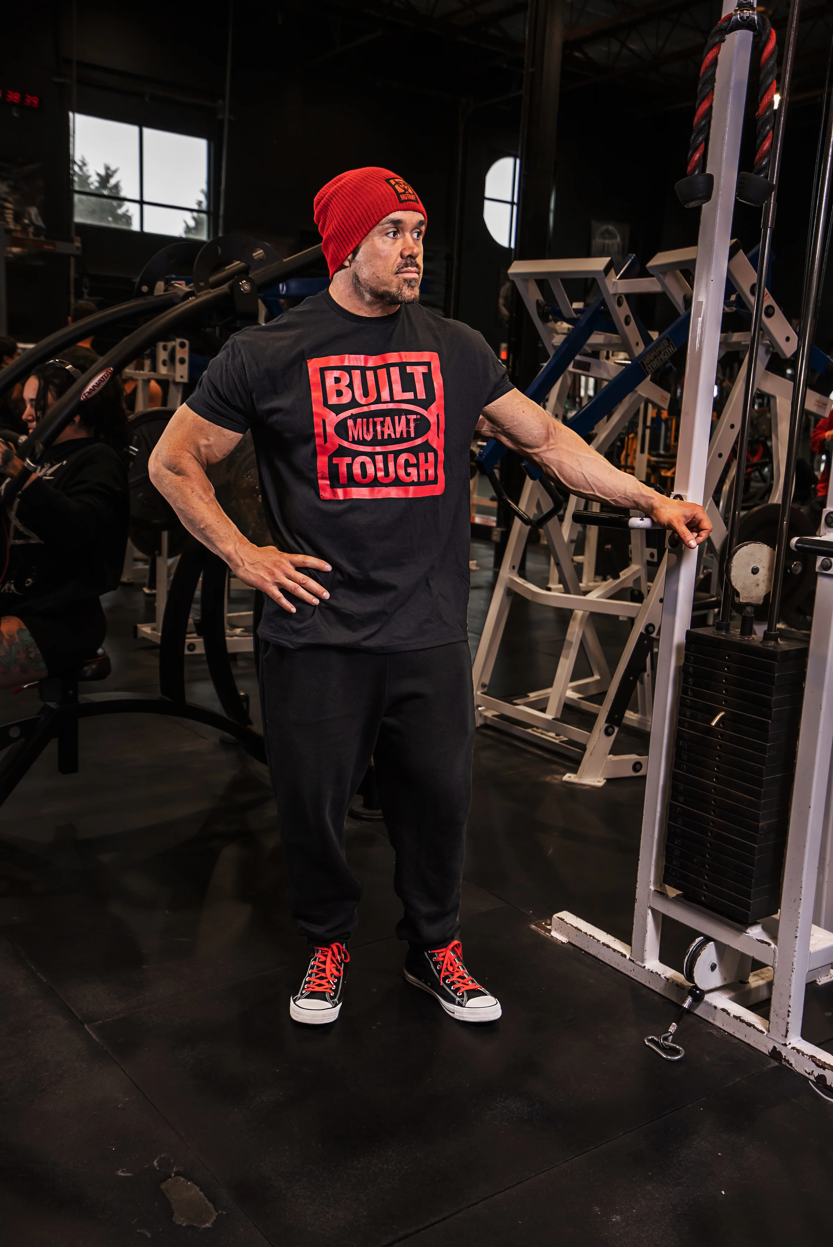BUILT MUTANT® TOUGH Gym T-shirt (Black) 4XL 5XL - Image 4