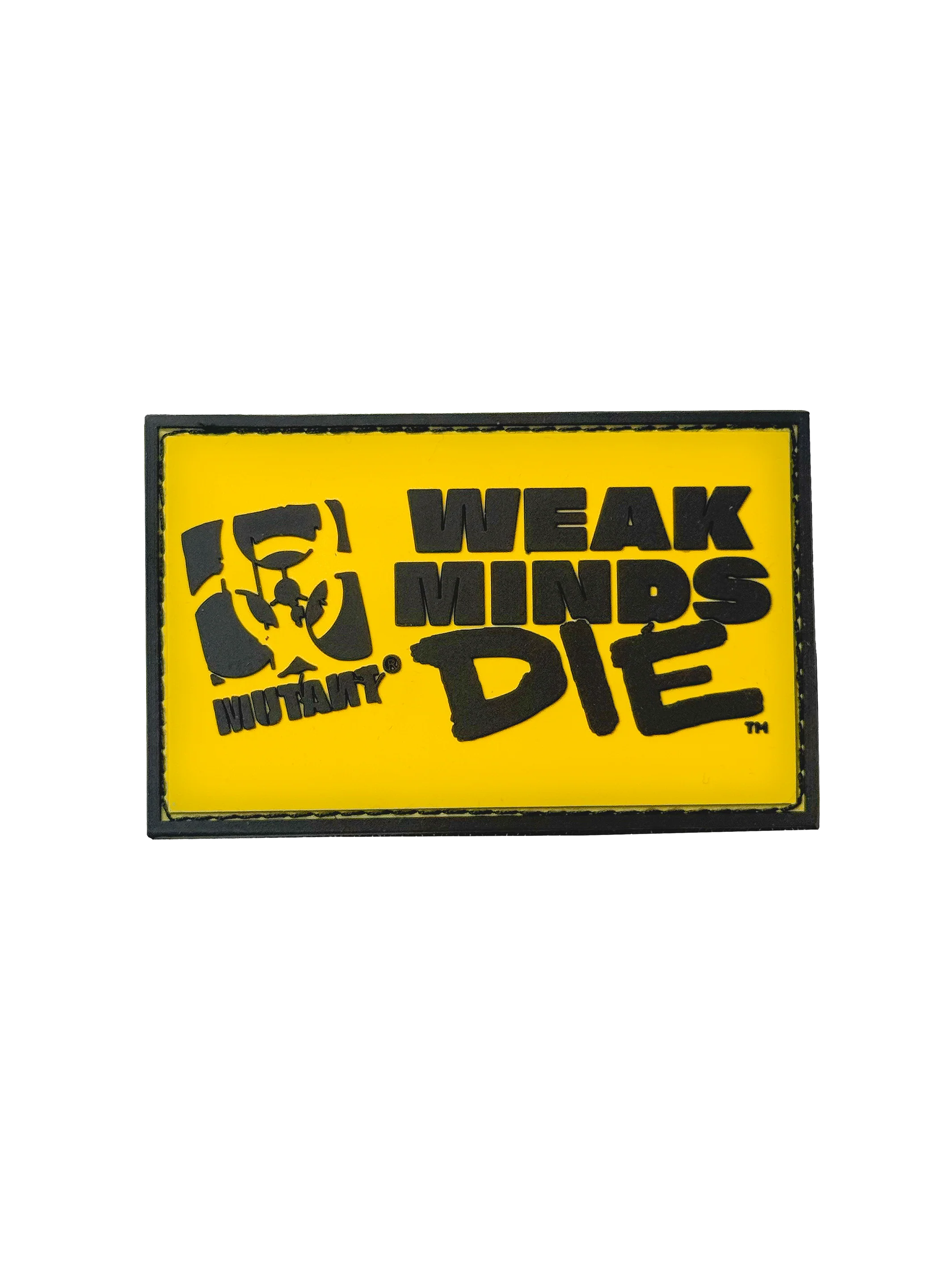 MUTANT® MIND’FK Weak Minds Die 80x50mm Yellow