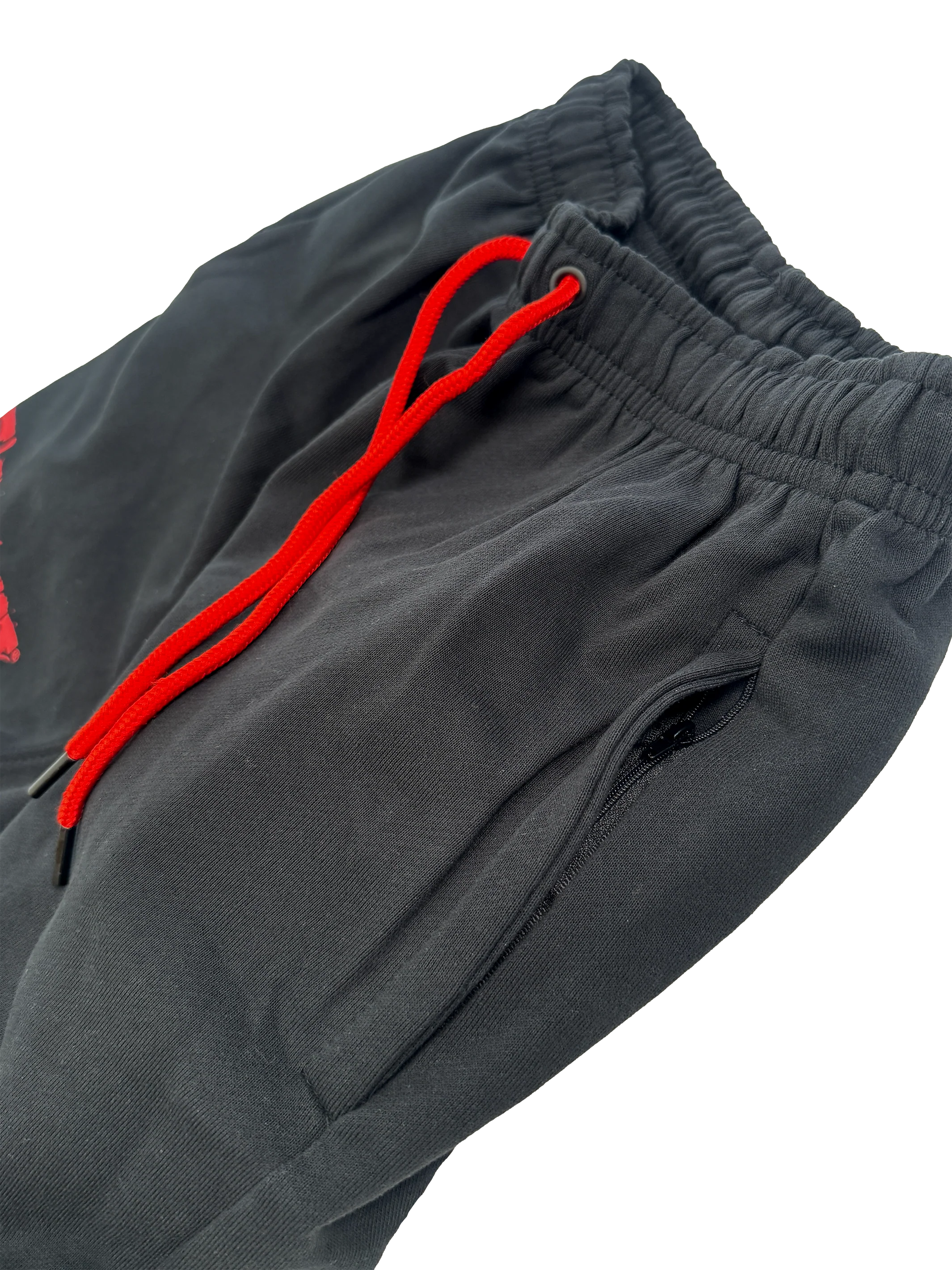 MUTANT® BORN HARDCORE 5” GYM SHORTS (BLACK & RED) - Image 5
