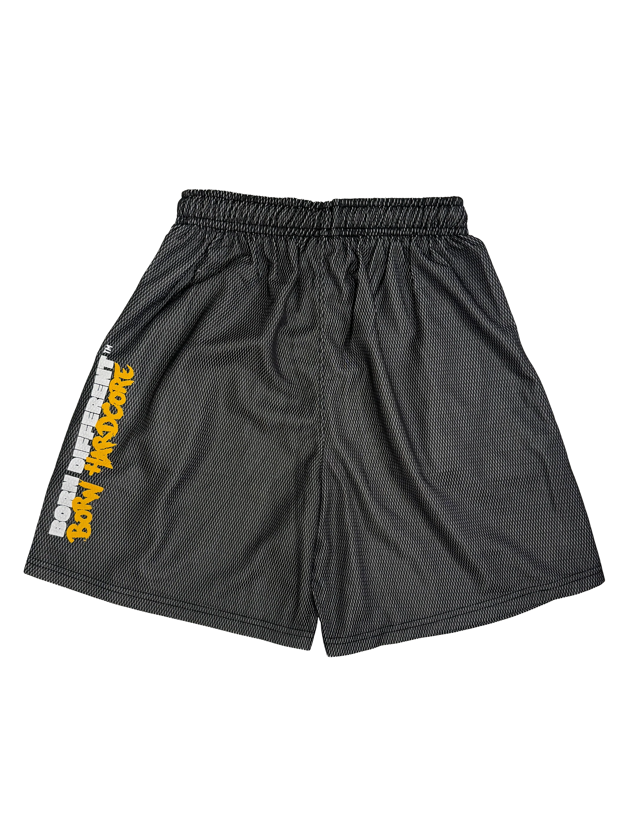 MUTANTĀ® BORN HARDCORE 5ā GYM SHORTS (BLACK & YELLOW) - Image 3