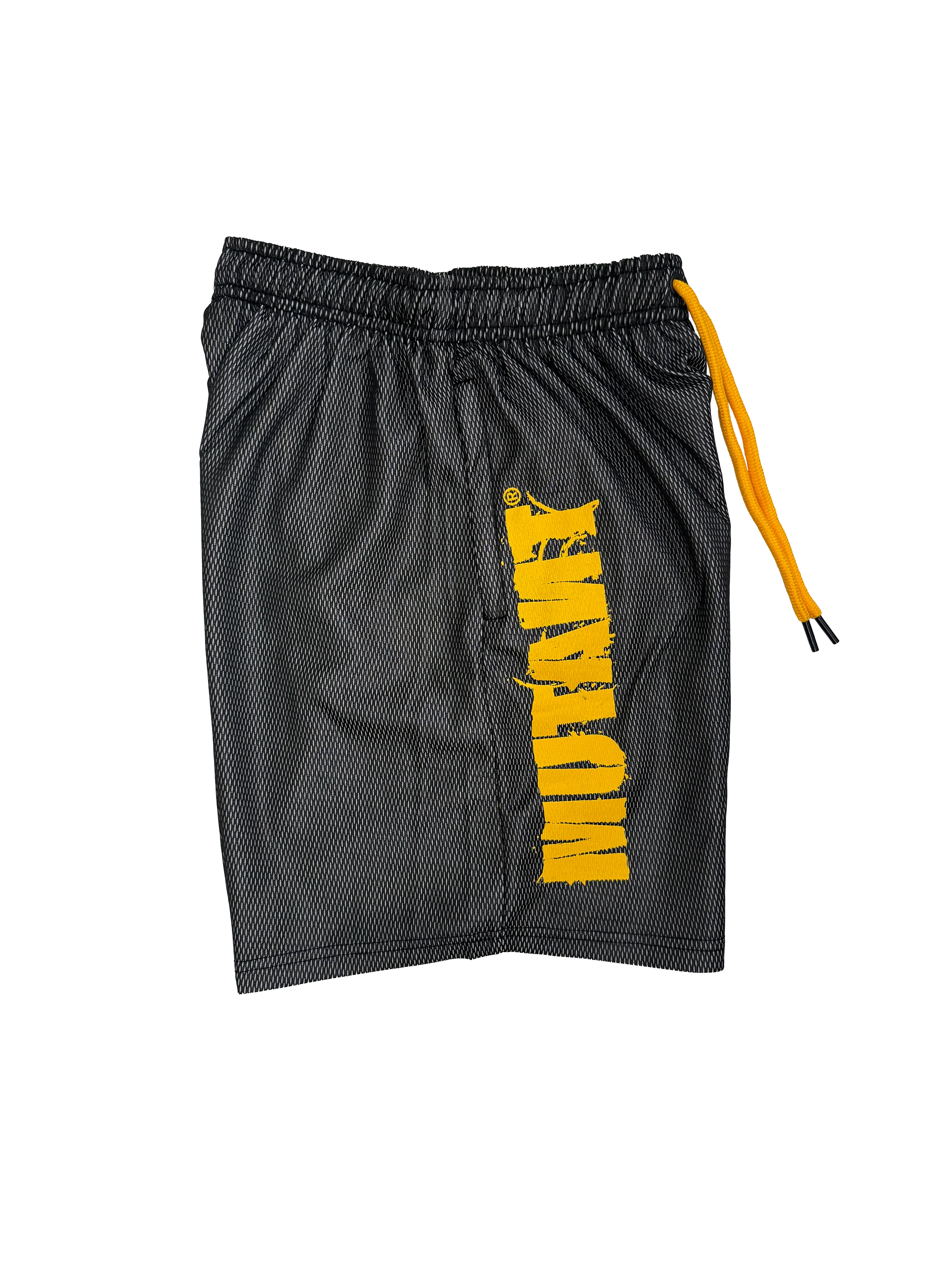 MUTANTĀ® BORN HARDCORE 5ā GYM SHORTS (BLACK & YELLOW) - Image 4