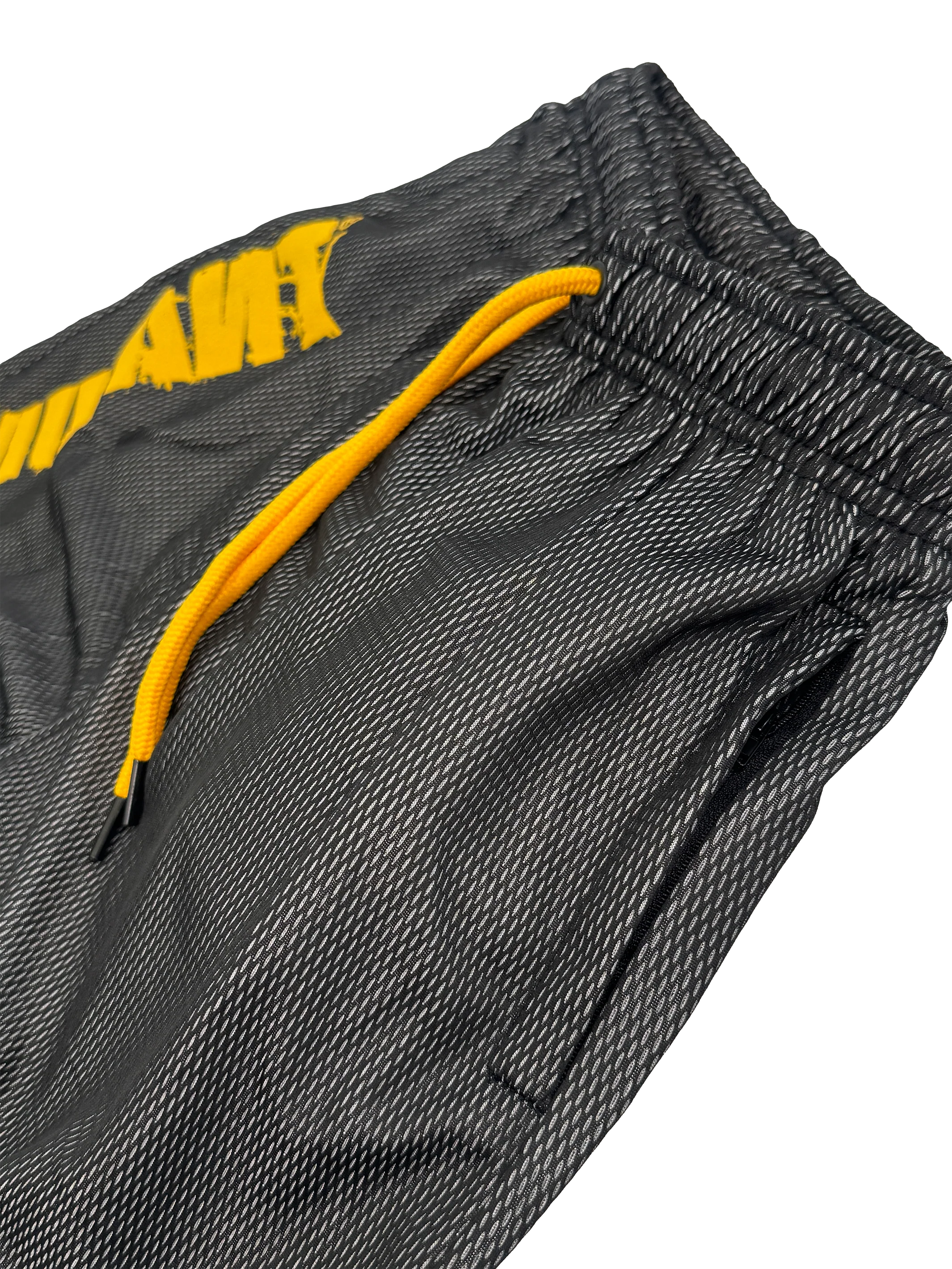 MUTANTĀ® BORN HARDCORE 5ā GYM SHORTS (BLACK & YELLOW) - Image 5