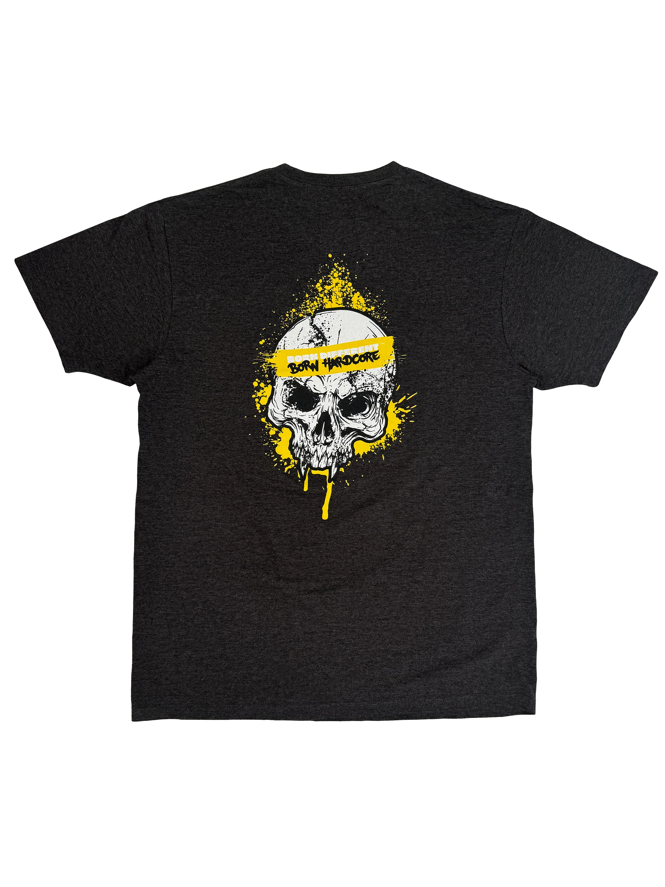 MUTANTĀ® BORN HARDCORE SKULL GYM T-SHIRT (GREY) - Image 2
