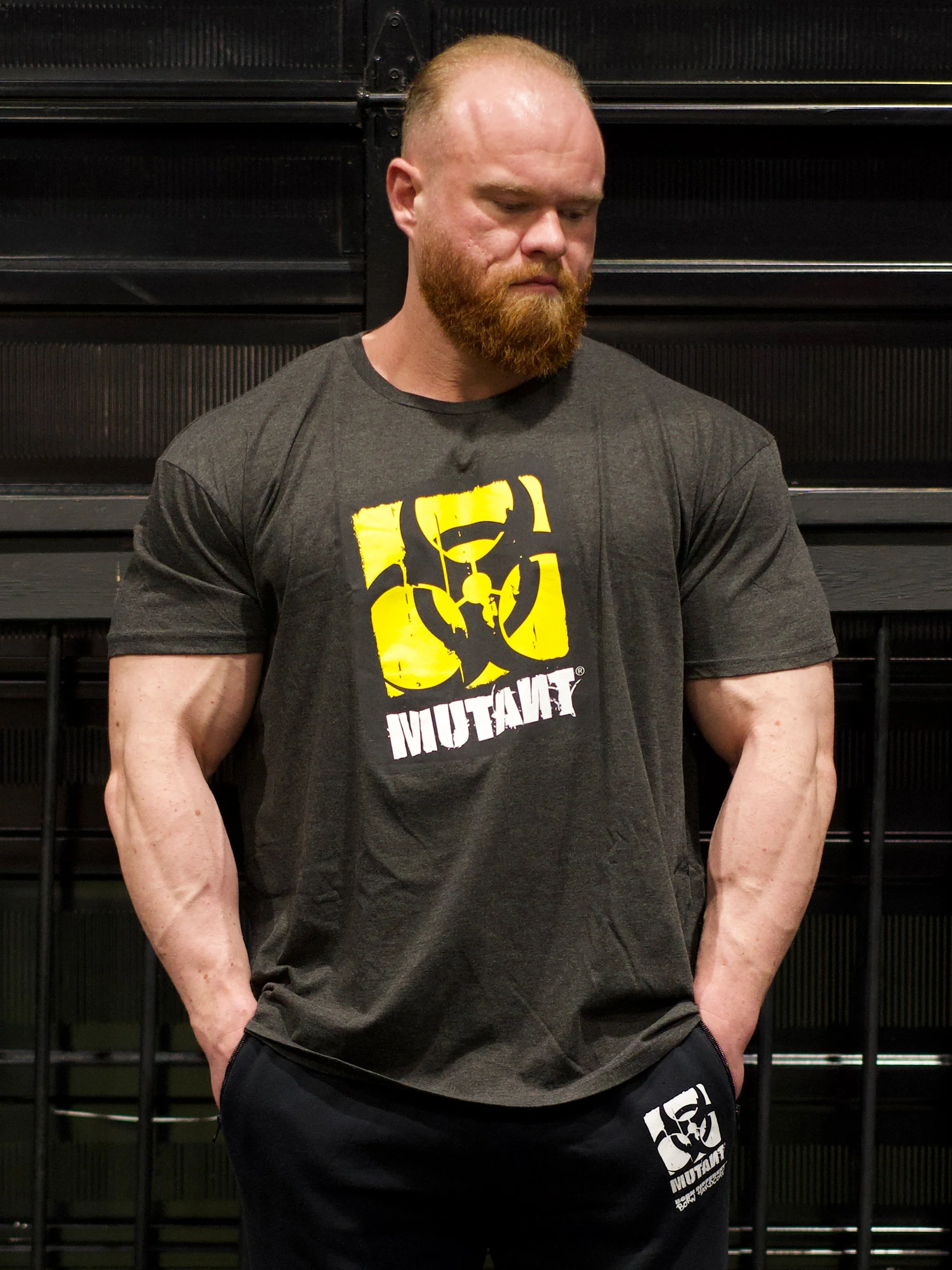 MUTANTĀ® BORN HARDCORE SKULL GYM T-SHIRT (GREY) - Image 3