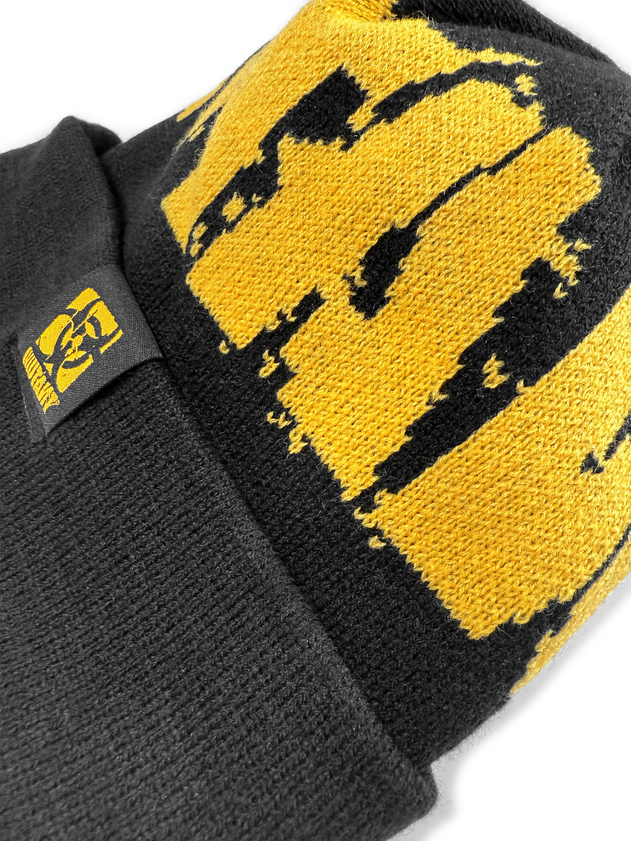 MUTANT® Black & Yellow Patched Beanie - Image 6