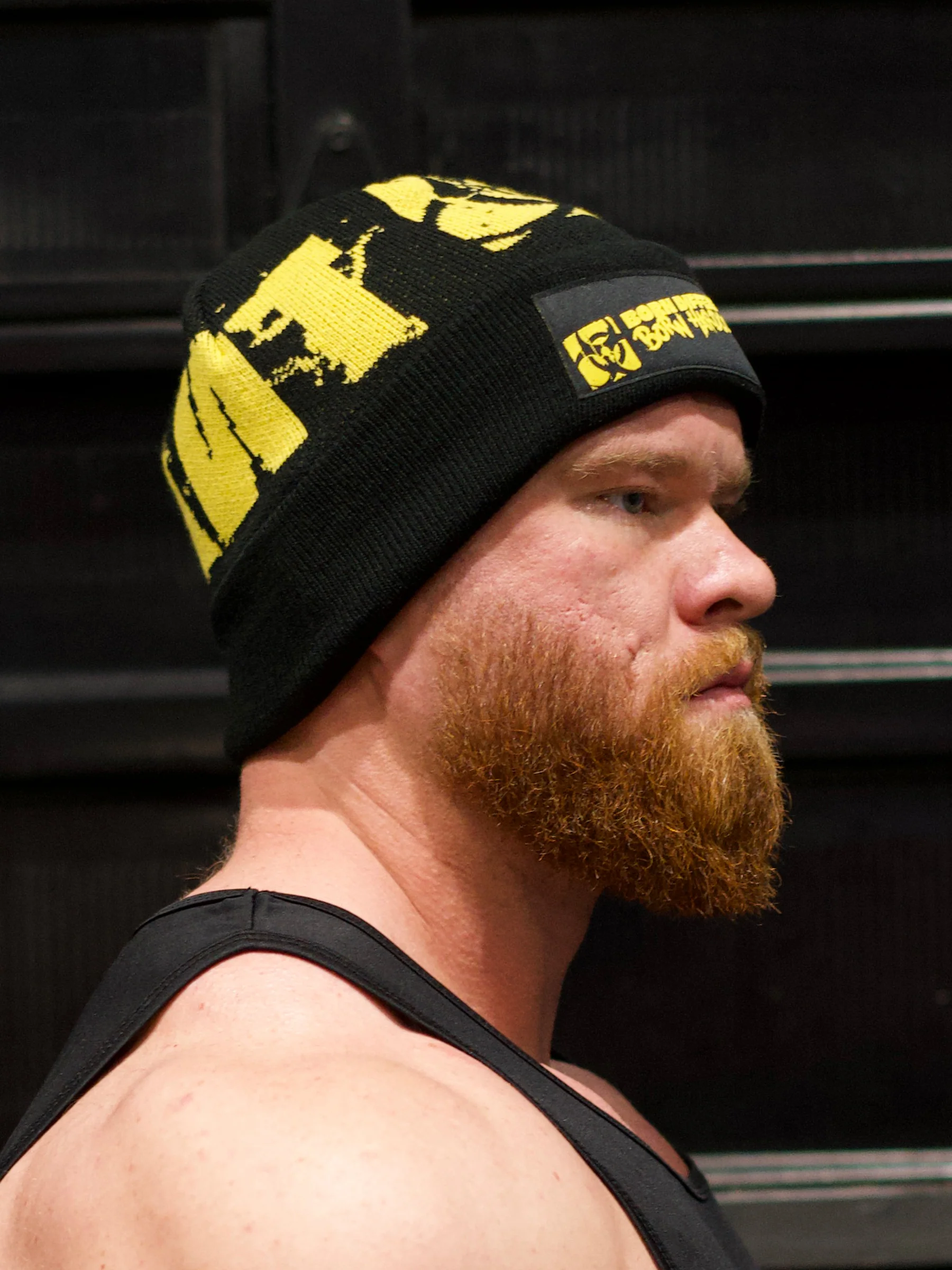 MUTANT® Black & Yellow Patched Beanie - Image 7