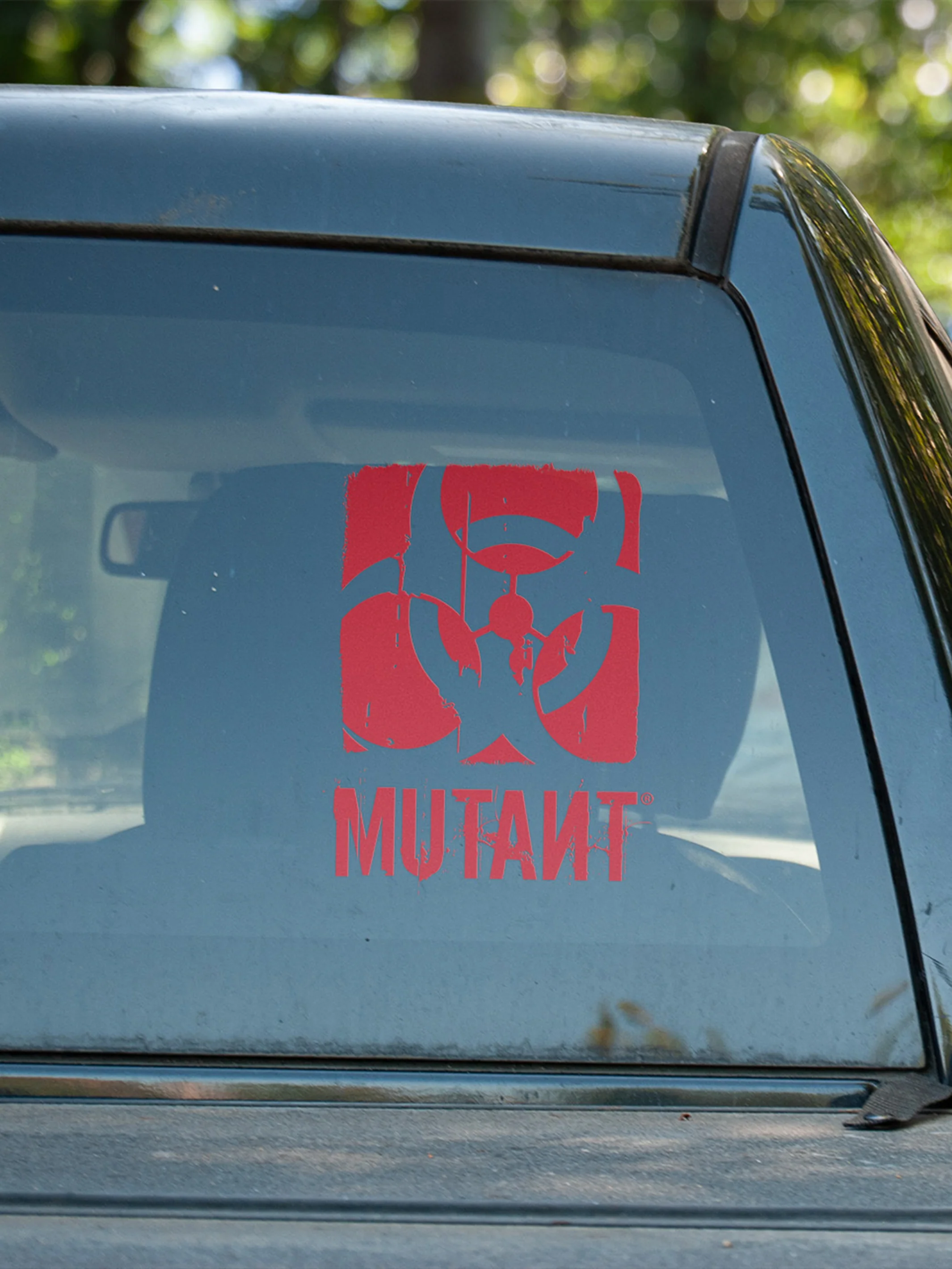 RUGGED Truck Window Decal (Red & Clear) - Image 3
